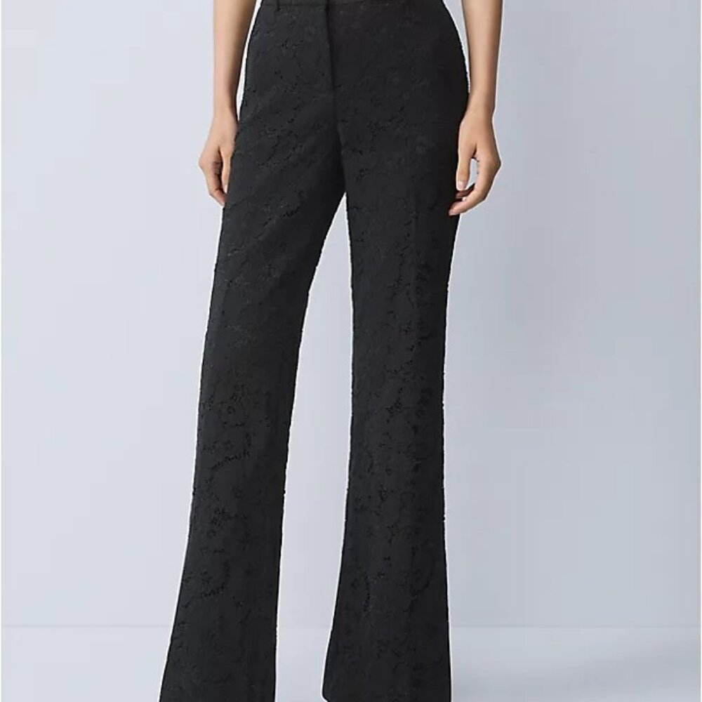 Ann Taylor Charcoal  Wool Trousers  with cuff size 10